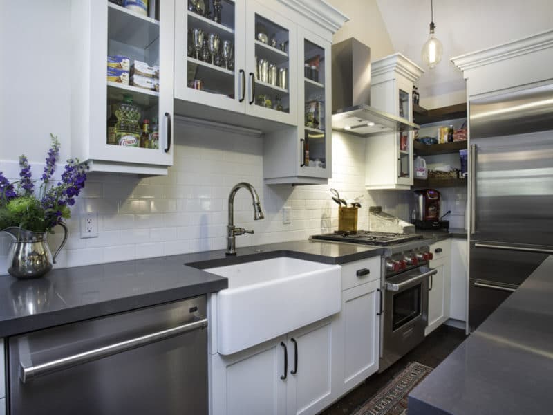 Side view of remodeled kitchen