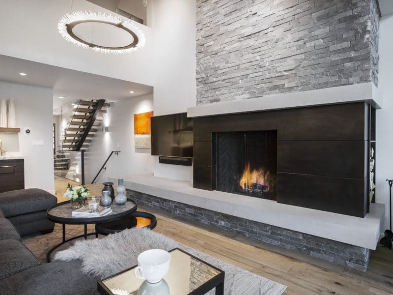 Fire place installation in residential home in Park City Utah