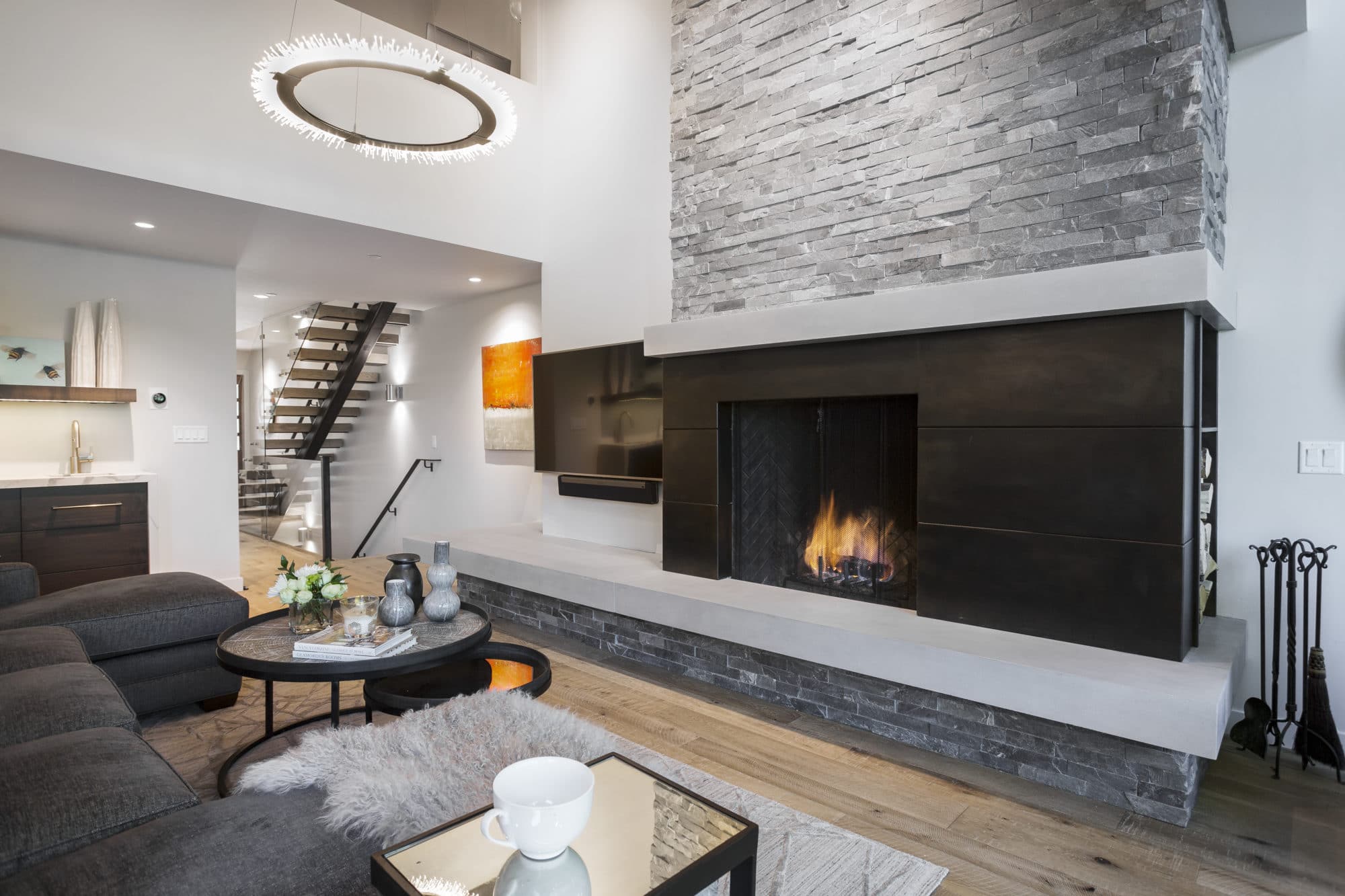 Fire place installation in residential home in Park City Utah