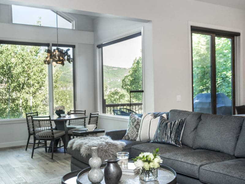 Living room after a home remodeling project