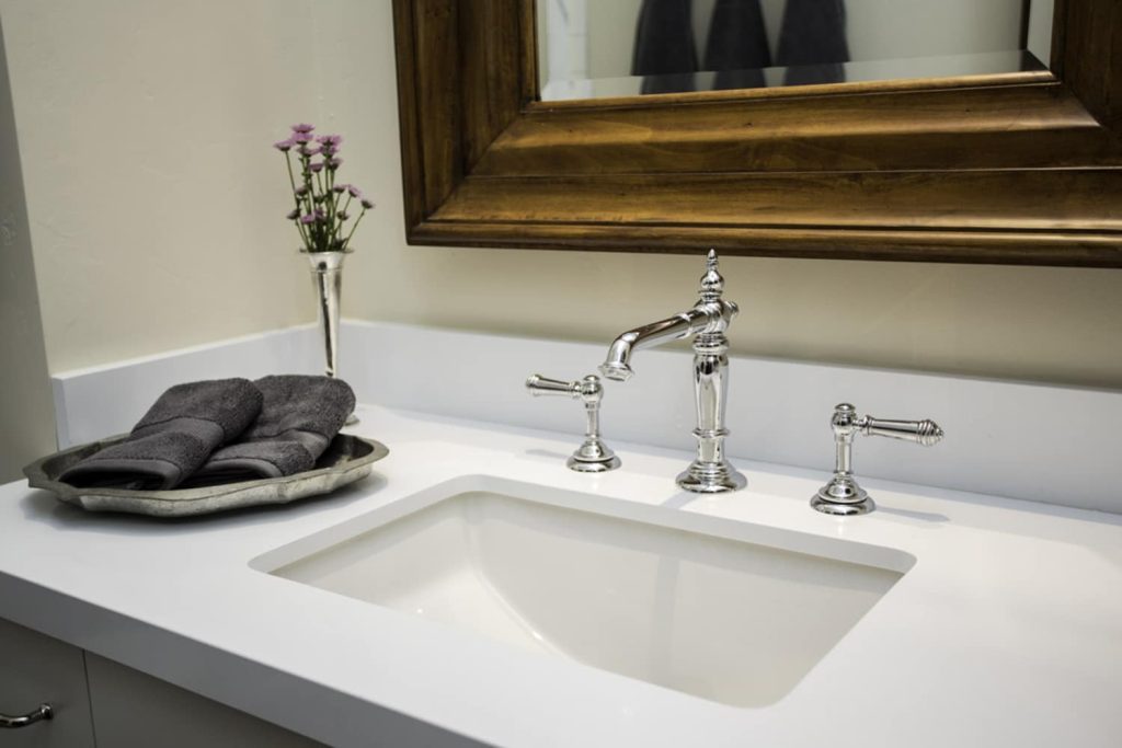 Guest bathroom remodel with bathroom sink